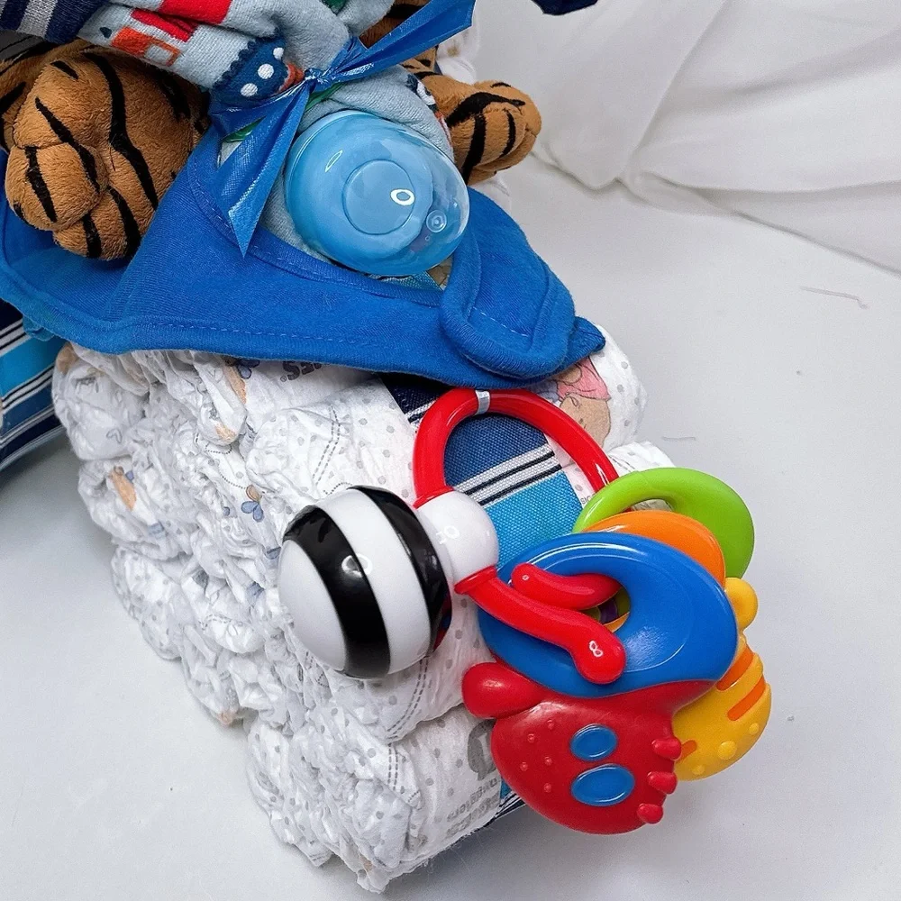 Motorcycle Diaper Cake, Boy Baby Shower Gift